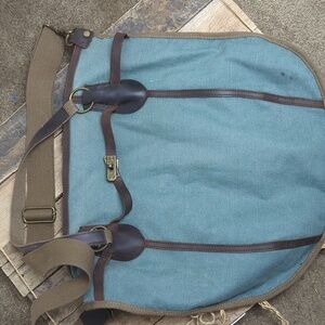 European Portfolio/ Messenger Bag Canvas and Leather